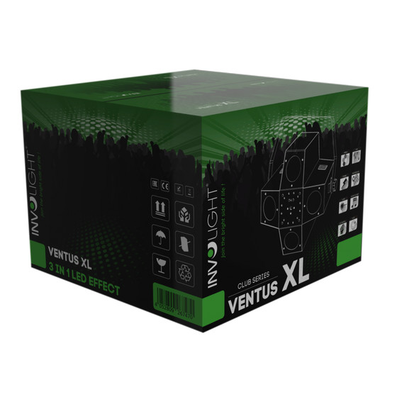 Involight VENTUS XL LED Effekt Beam-Flower, Laser 2M, Strobe, DMX